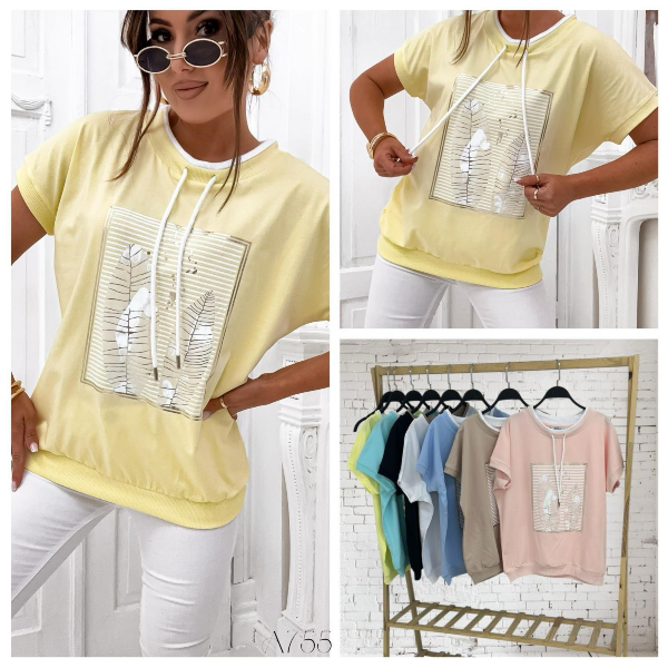 Bluzki damskie Roz Standard, Mix Kolor Paczka 10 szt